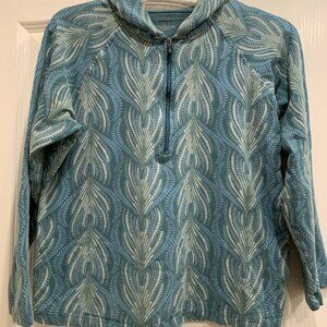 Patagonia Womens S Zip Up Lightweight Jacket Good Condition Green Blue Paisley